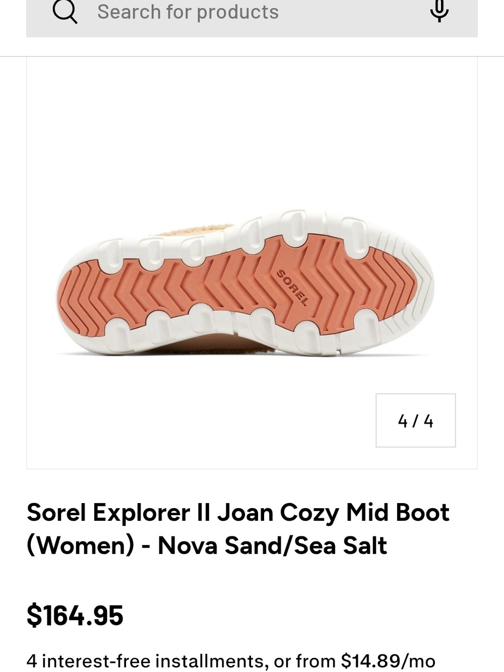 Sorel Explorer || Joan Lightweight Sherpa Lace-Up Boot in Tan - Picture 5 of 8